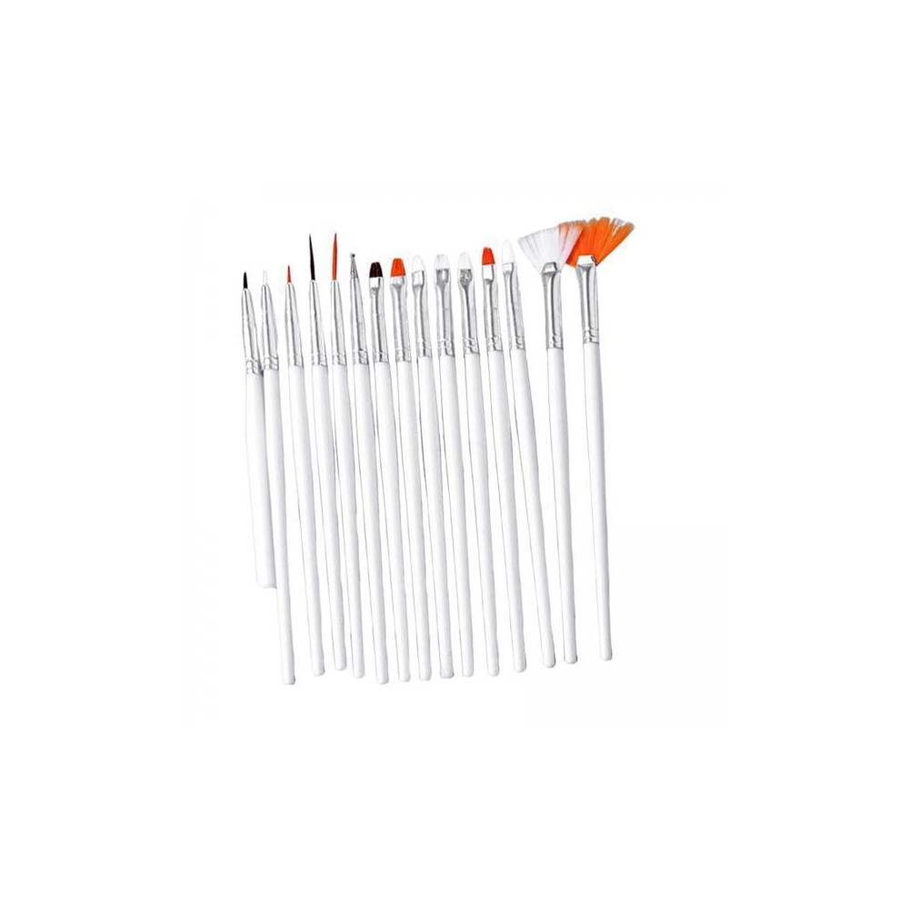 Nail Art Brushes Set 15pcs for Gel and Polish, Professional Detailing, Gradient and Dotting Tools