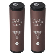 PreInked Eyebrow Mapping String with BuiltIn Cutter for Microblading PMU, Brown Ink 20M 2Pack