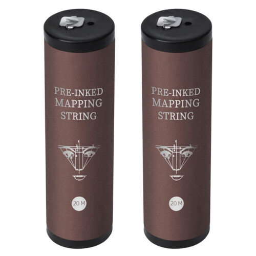 PreInked Eyebrow Mapping String with BuiltIn Cutter for Microblading PMU, Brown Ink 20M 2Pack