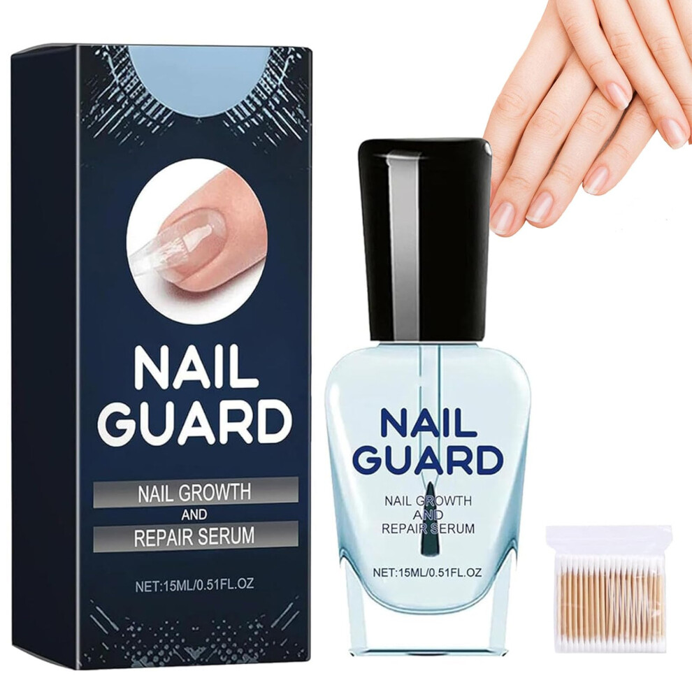 Nail Growth Serum and Strengthener for Brittle Damaged Nails, Repairs and Hydrates, Clear 2Pack