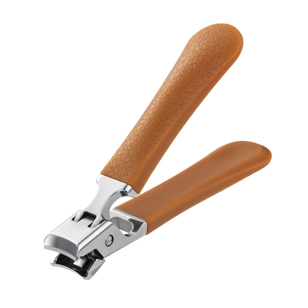 Brown Nail Clippers With Catcher Wide Jaw Toenail Clippers For Thick Nails Seniors Men Women
