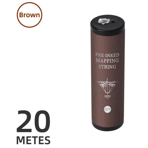 PreInked Eyebrow Mapping String with BuiltIn Cutter for Microblading PMU, Brown Ink 20M 2Pack 1