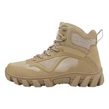 Men's Waterproof Hiking Shoes Wide Fit NonSlip Breathable Outdoor Trekking Shoes Khaki 8 UK