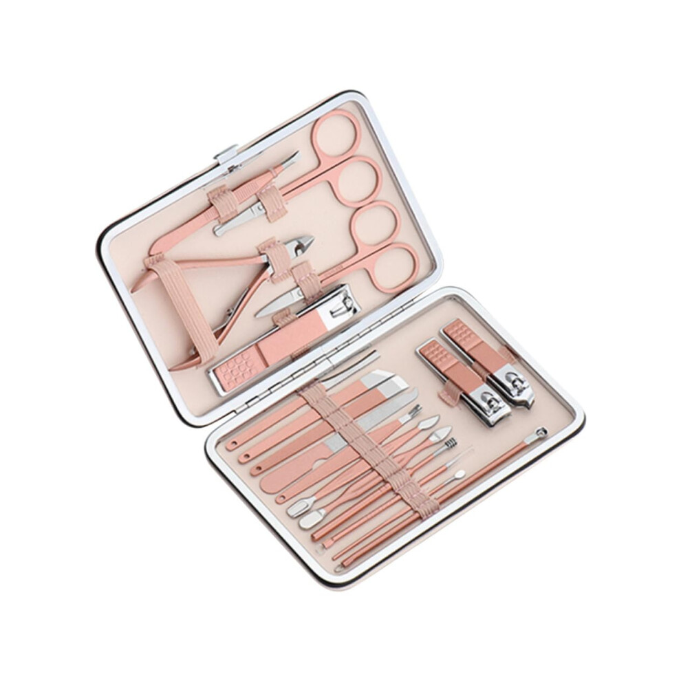Manicure Kit Stainless Steel 18Piece Nail Clippers Set with Precise Shaping for Home or Travel