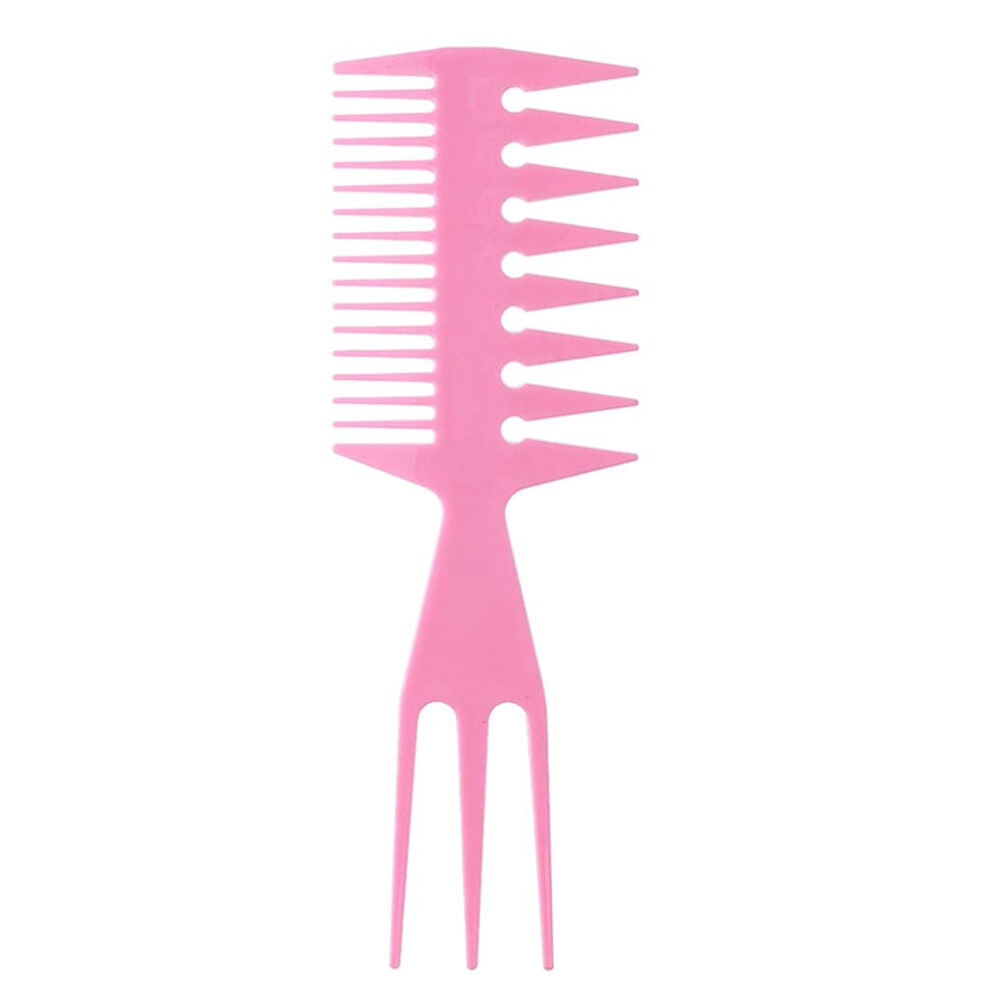 Wide Tooth Comb DoubleSided Hair Pick with Root Lift Fork for Curly Afro Hair Styling and Volume