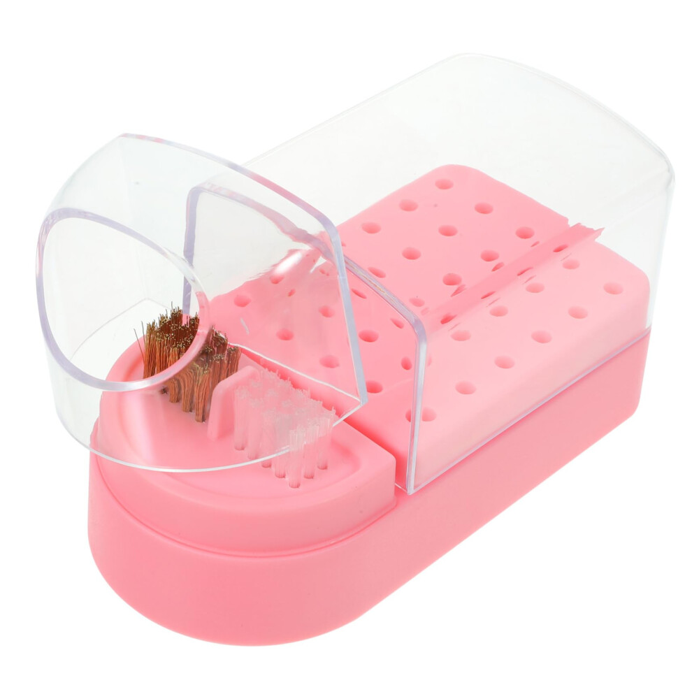 Nail Drill Bit Organizer with Dust Protection for Salon and Home, Compact Storage Box
