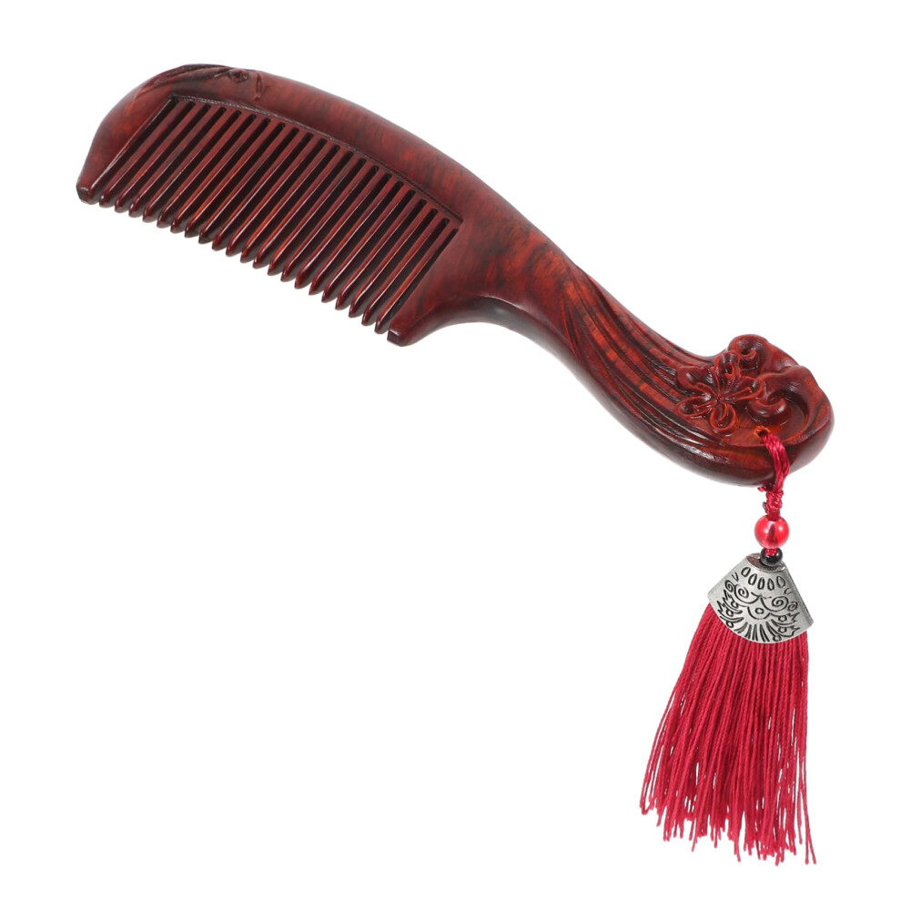 Unisex Wooden Hair Comb With Gentle Detangling Teeth And Ergonomic Grip For All Hair Types