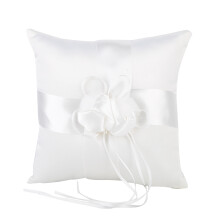 Rechargeable LED Headlamp Inspired Wedding Ring Bearer Pillow, Satin Fabric for Timeless Weddings, Multiple Uses Including Wedding Decor and Home