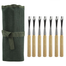 Craftsman's Delight: Fafaragó készlet kezdő és haladó faragóknak, szénacél faragóeszközök ergonomikus fa nyéllel, 7 darabos,