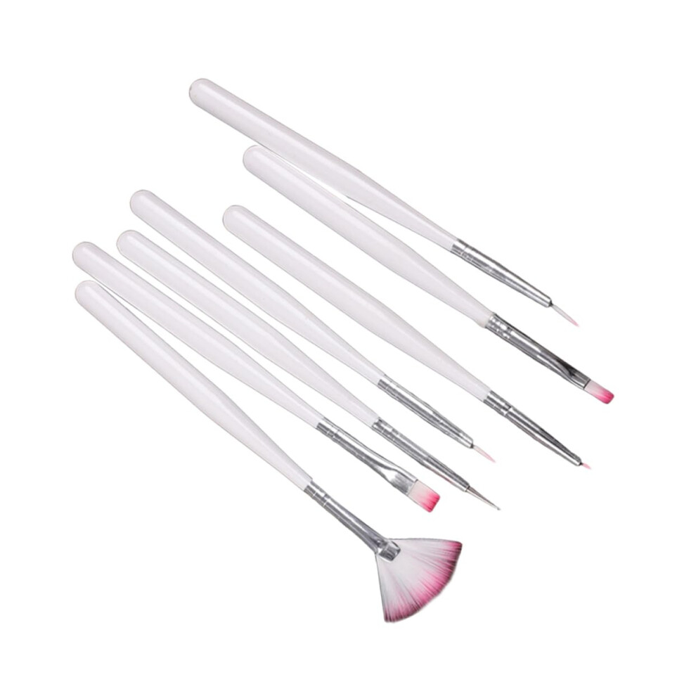 7pcs Professional Nail Art Brush Set for Detailing Manicure DIY Fine Tip Brushes for Salon and Home