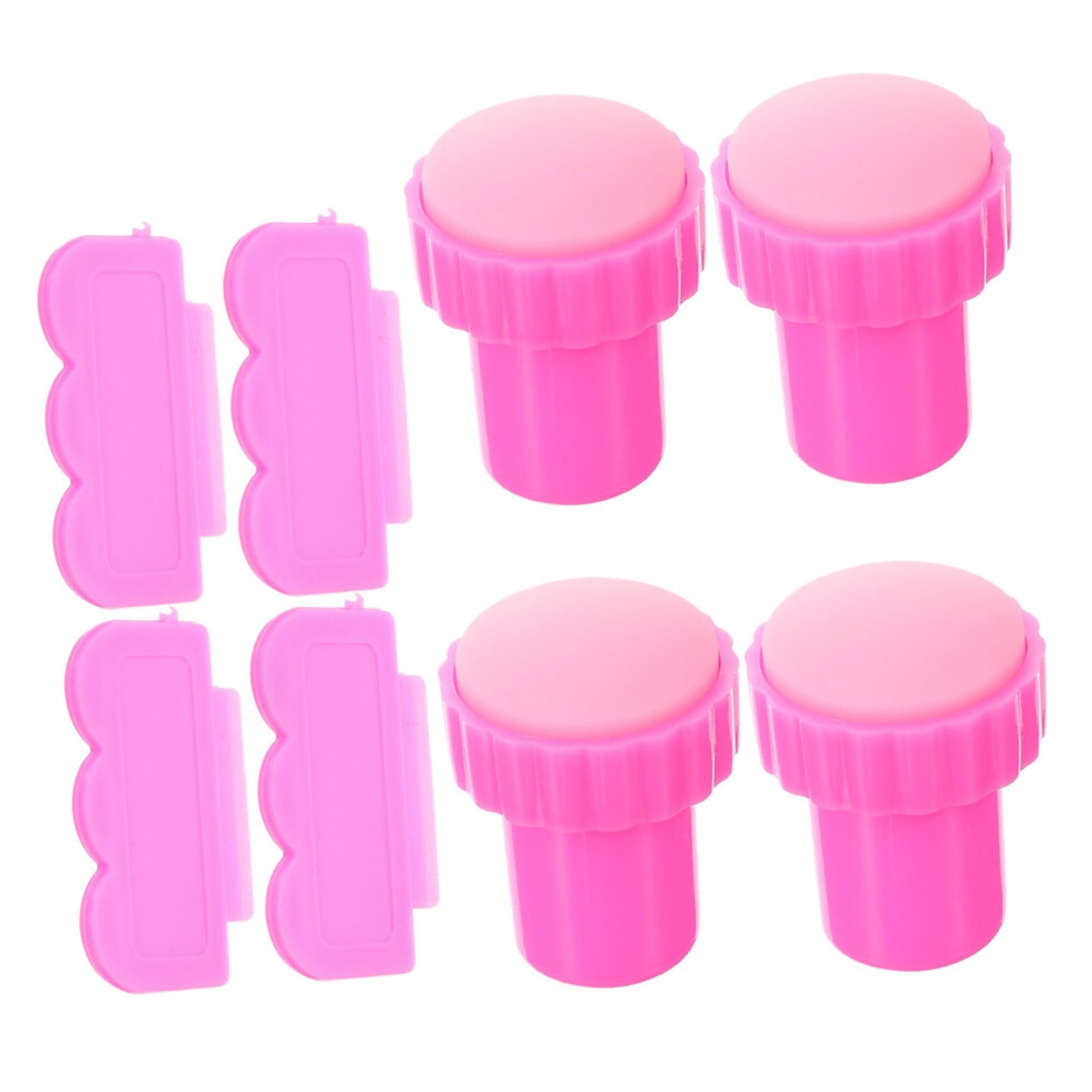 Nail Art Stamping Kit with Silicone Stamper and Scraper for Precise French Tip DIY Designs