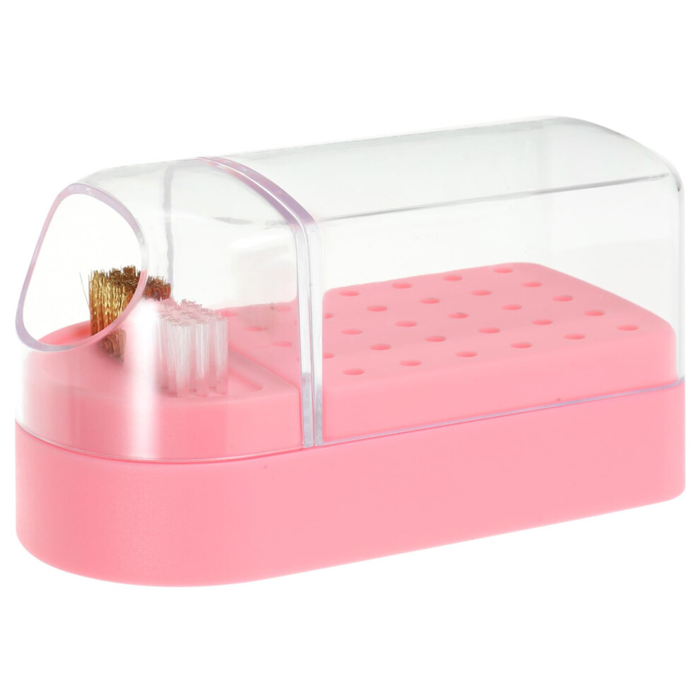 Nail Drill Bit Holder with Transparent QuickView Design, Secure Upright Storage for Salon and Home