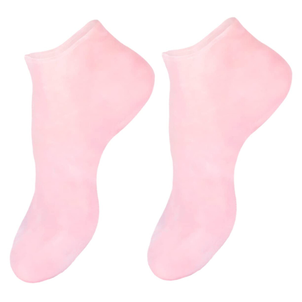 Moisturizing Gel Heel Socks with SEBS Sole Pad, Cushioning Toe Protection, AntiFriction Design