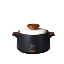 Ceramic Cooking Pot 4L Round Clay Casserole with Lid, Heat Resistant, Oven Safe for Soup and Stew
