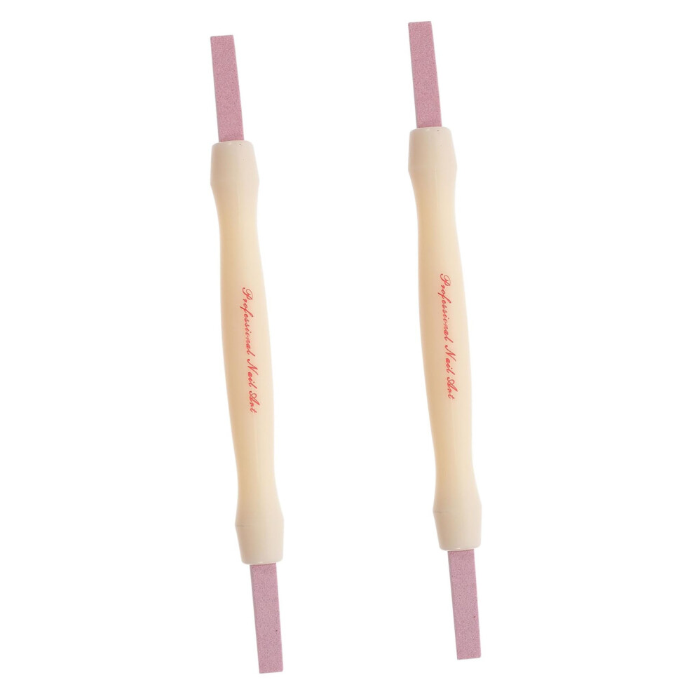 Manicure Tool Set 2pcs DoubleEnded Nail File and Cuticle Remover for Dead Skin and Buffing Shine