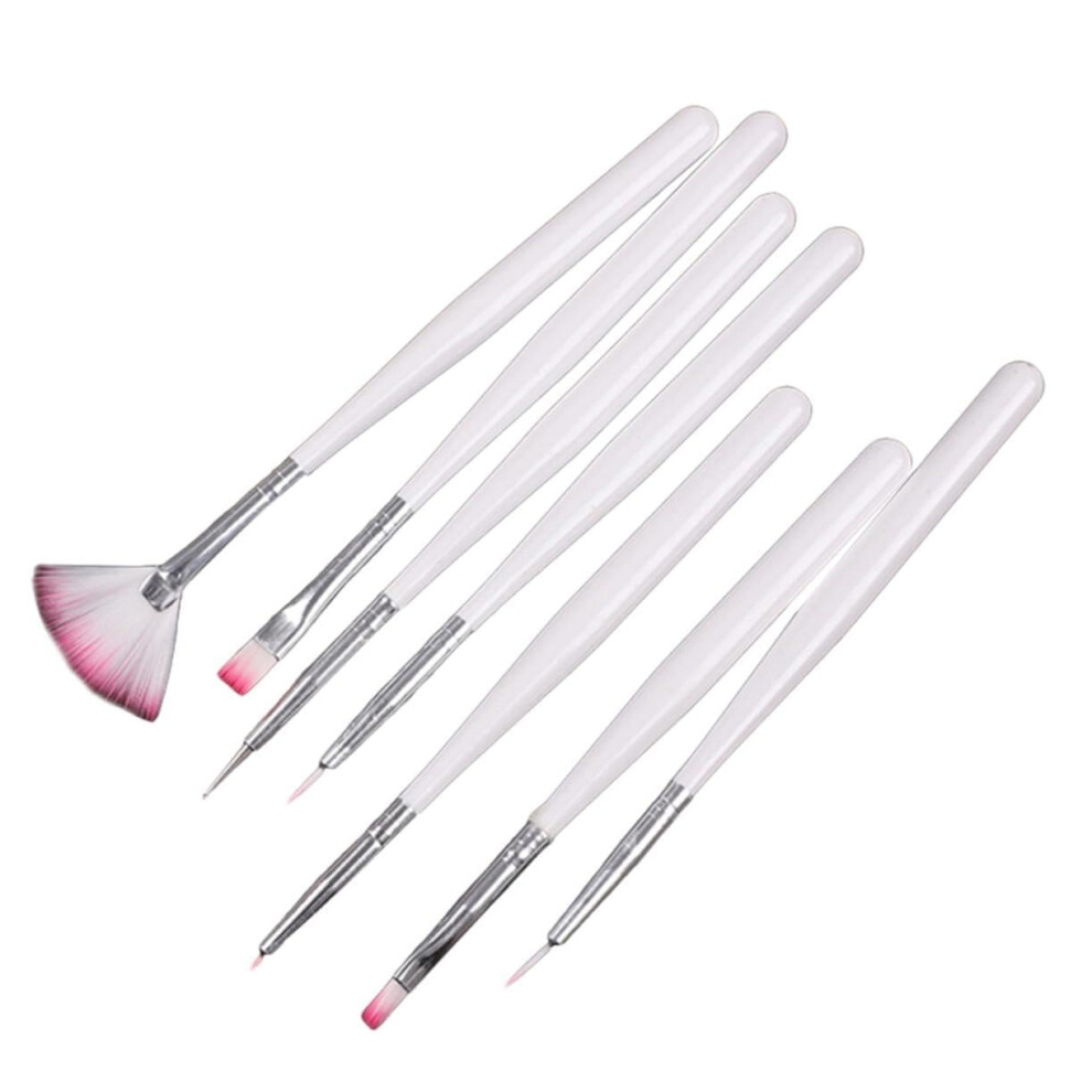 14pcs Nail Art Brush Set with Long Handles for Precision Manicure and Salon Painting Tools