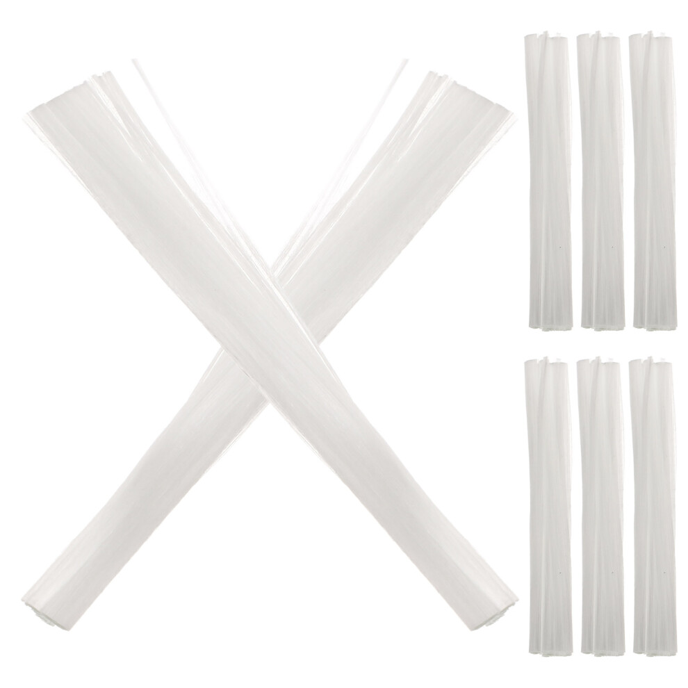 Aboofan 500Pcs Flexible White Nail Fibers Adjustable Diy Nail Extension Tool