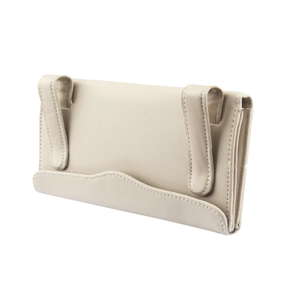 3Pcs Car Sunshade Tissue Box Napkin Holder Hanging Style Beige 3622050539742