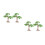 4Pcs Durable Plastic Ginkgo Trees for Model Train and Miniature Crafts 8