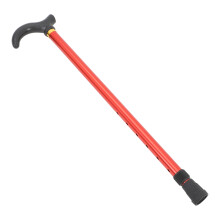 2Pcs Red Adjustable Walking Stick Aluminum Alloy Non-Rust Men's Cane