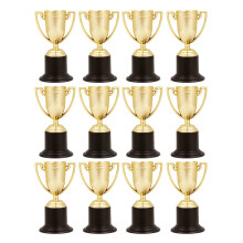 24Pcs Golden Plastic Trophies for Kids Games School Winner Reward Cups