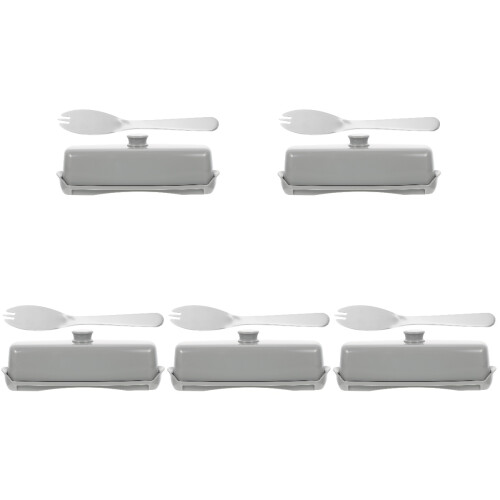 5Sets Reusable Grey Storage Box with for Kitchen Use 1