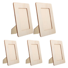 20Pcs DIY Wooden Picture Frames Beige Craft Kit Safe and Easy to Use