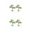 4Pcs Durable Plastic Ginkgo Trees for Model Train and Miniature Crafts 5