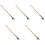 5Pcs Replacement Violin Bow Wooden Black Well Balanced for Playing 5