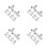 40Pcs Plastic Playpen Joins Grey Durable Baby Gate Replacement 6
