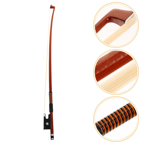 5Pcs Replacement Violin Bow Wooden Black Well Balanced for Playing 2