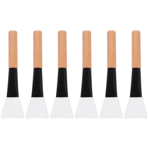 6Pcs Salon Facial Mask Brushes Silicone Makeup Tools Comfortable Grip 2