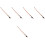5Pcs Replacement Violin Bow Wooden Black Well Balanced for Playing 6