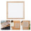 4Pcs Natural Wood Paper Craft Frames for Educational DIY Fun 11