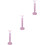 3Pcs Home Drain Unclogged Tool Pink Long Handle Plunger 5