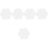 5Pcs White Patchwork DIY Sewing Rulers Flower Shape Quilting Templates 6