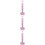 3Pcs Home Drain Unclogged Tool Pink Long Handle Plunger 8