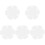 5Pcs White Patchwork DIY Sewing Rulers Flower Shape Quilting Templates 4