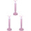 3Pcs Home Drain Unclogged Tool Pink Long Handle Plunger 2