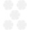 5Pcs White Patchwork DIY Sewing Rulers Flower Shape Quilting Templates 10