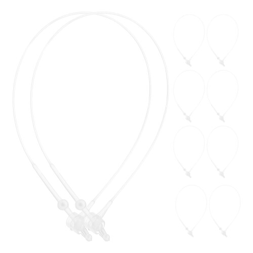 4000Pcs Clear Plastic Hang Tag String with Rounded Head for Clothing 1