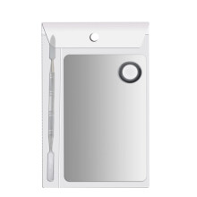 Stainless Steel Makeup Palette Large Square Cosmetic Mixing Plate with Smooth Surface for Easy Blending