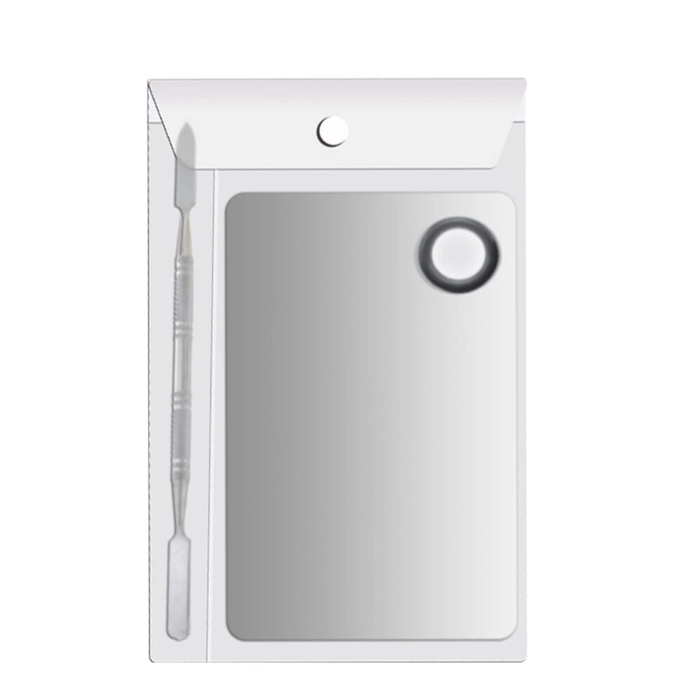 Stainless Steel Makeup Palette Large Square Cosmetic Mixing Plate with Smooth Surface for Easy Blending