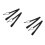 4Pcs Adjustable Black Snowboard Leash Strap for Winter Sports 8