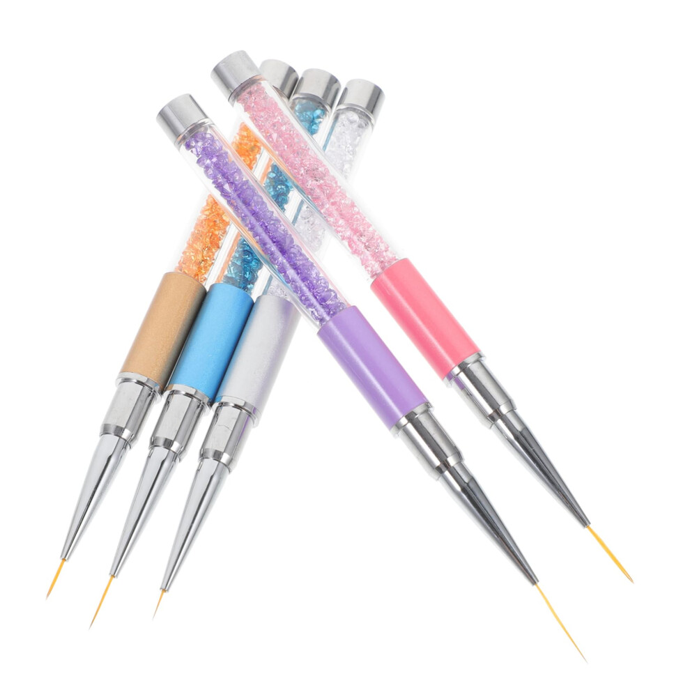Nail Art Pen Set with Precision Tip for Professional Manicure Nail Liner and Design Brush 5pcs