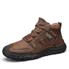 Men's Waterproof Leather Hiking Boots with NonSlip Sole for Winter Trekking and Outdoor Trail