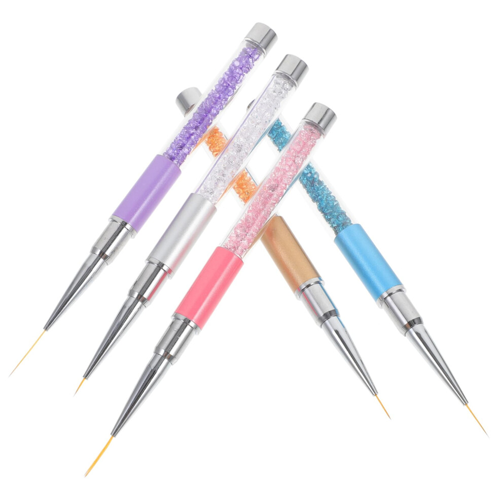 5pcs Professional Nail Art Liner Brush Set with Drawing Pens for DIY Manicure and Salon