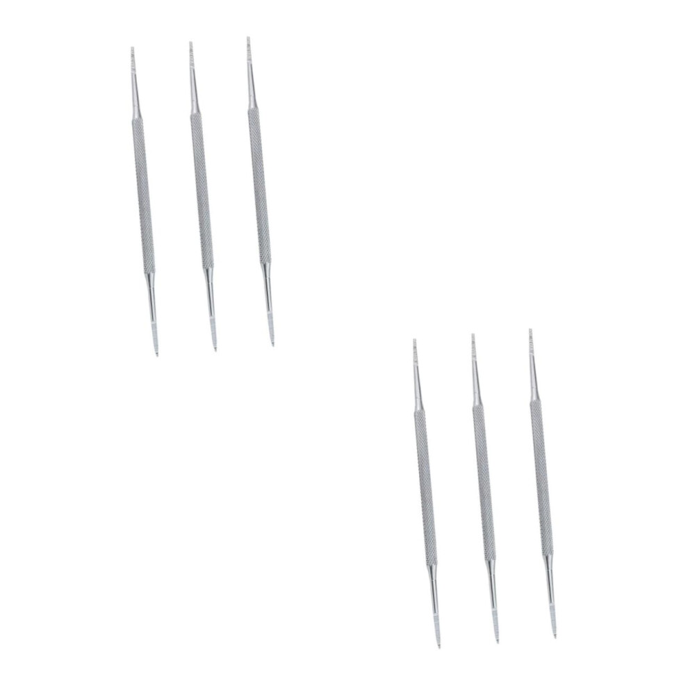 6pcs Nail Cuticle Remover Tool Set, DualHead Stainless Steel Pusher and Nail Cleaner Kit
