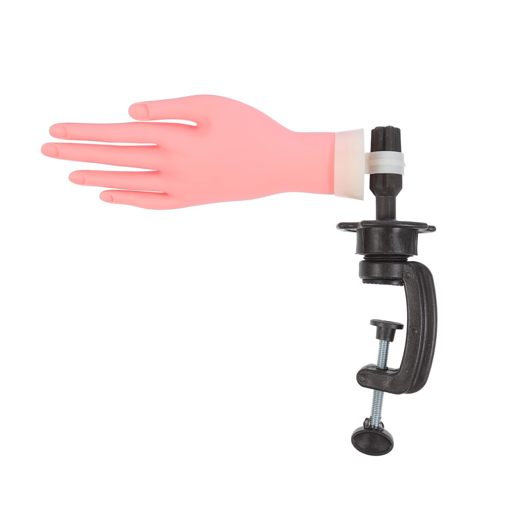 Practice Hand for Nail Art with Realistic Shape, Bendable Fingers, Reusable Manicure Training Tool