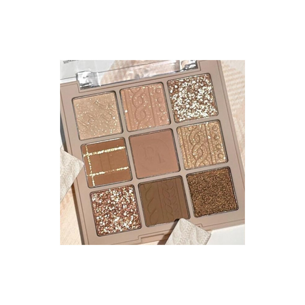 9 Color Glitter Eyeshadow Palette Waterproof Long Lasting Matte and Shimmer 15#